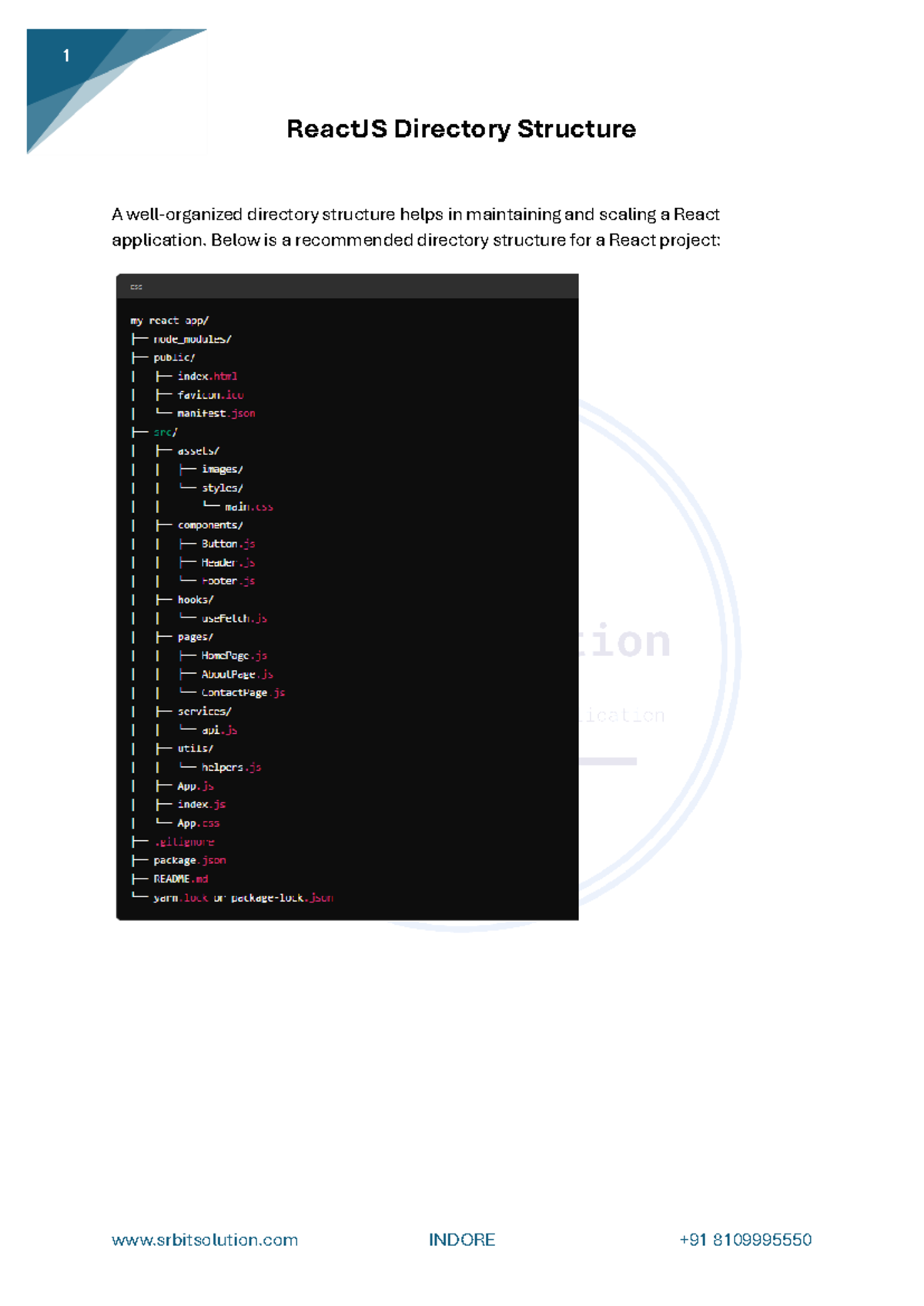 3 React JS Directory Structure - ReactJS Directory Structure A well ...