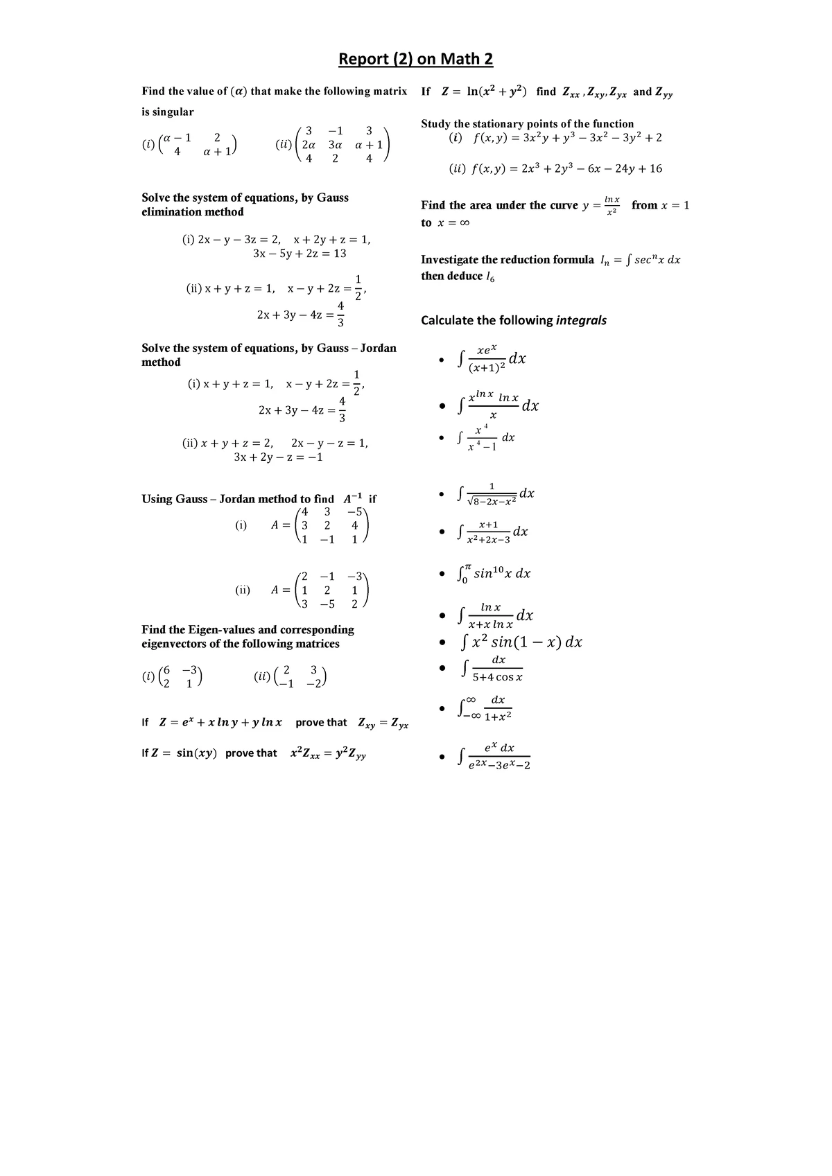 Hyp. Functions & Their Properties: A Summary for Math 101 - Studocu