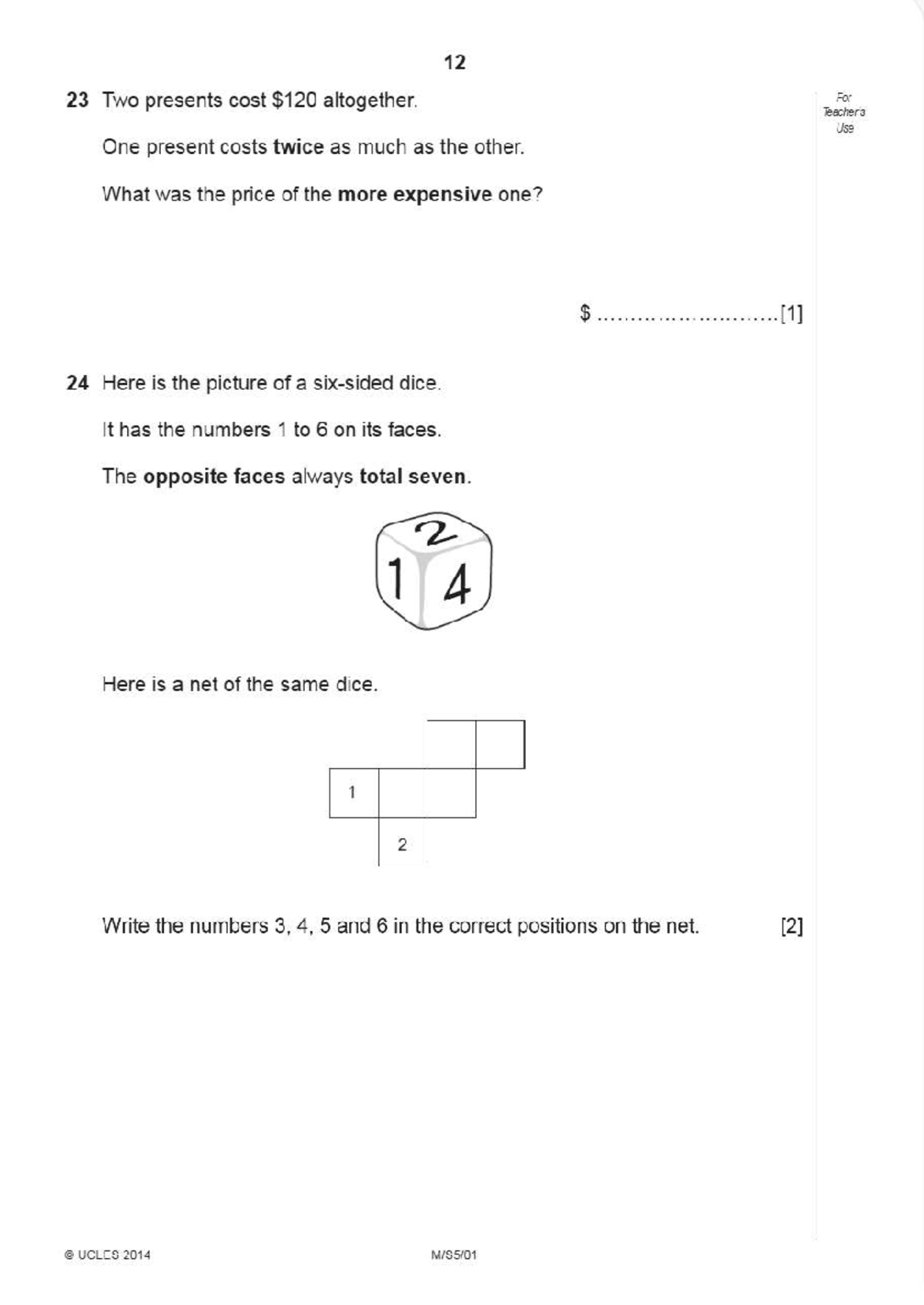Math Revision: Problem Solving with Dice and Digit Cards - Studocu