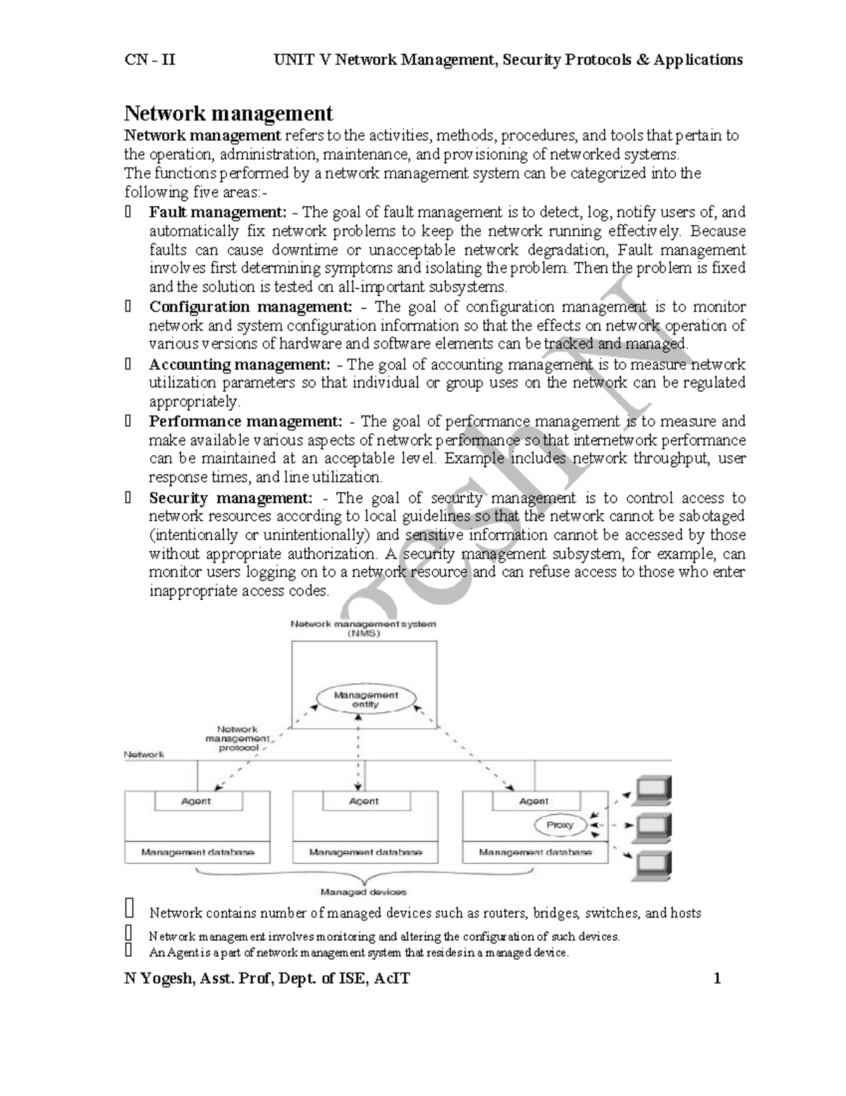 CNS 5: Network Management and Security Overview Notes - Studocu