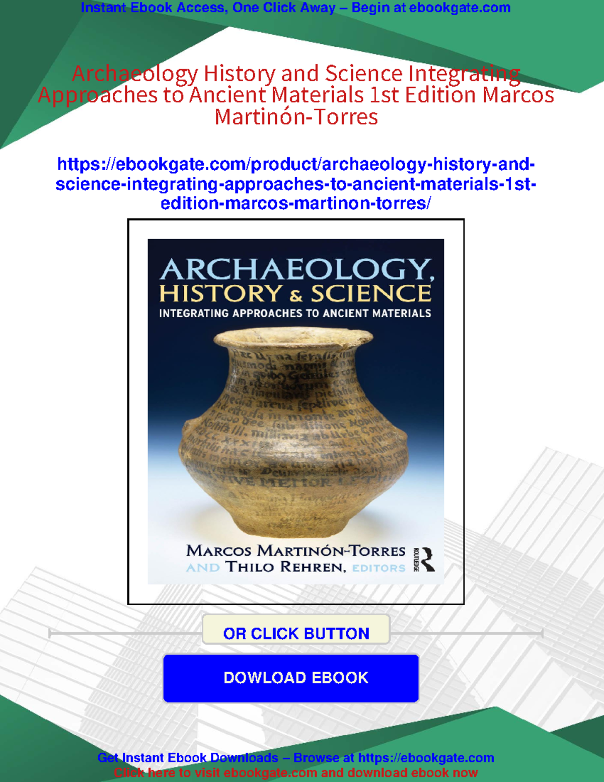Archaeology, History & Science: Integrating Ancient Materials (1st Ed ...