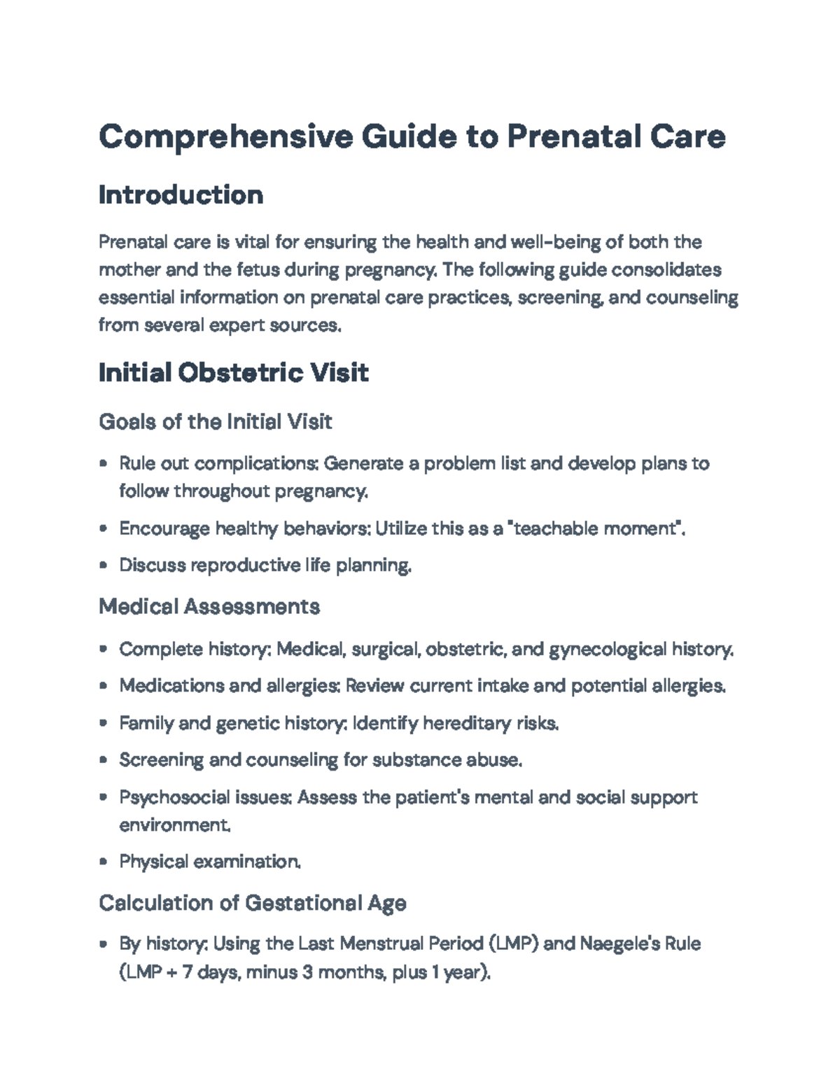 Comprehensive Prenatal Care Guide: Essential Practices and Support ...