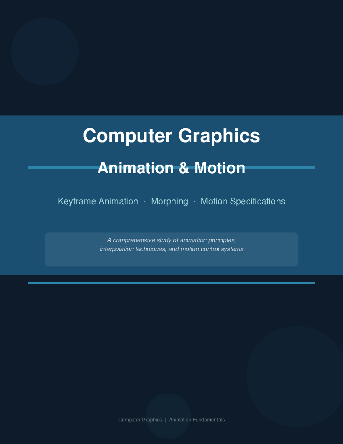CG Keyframe Animation & Morphing Motion Specifications - Studocu
