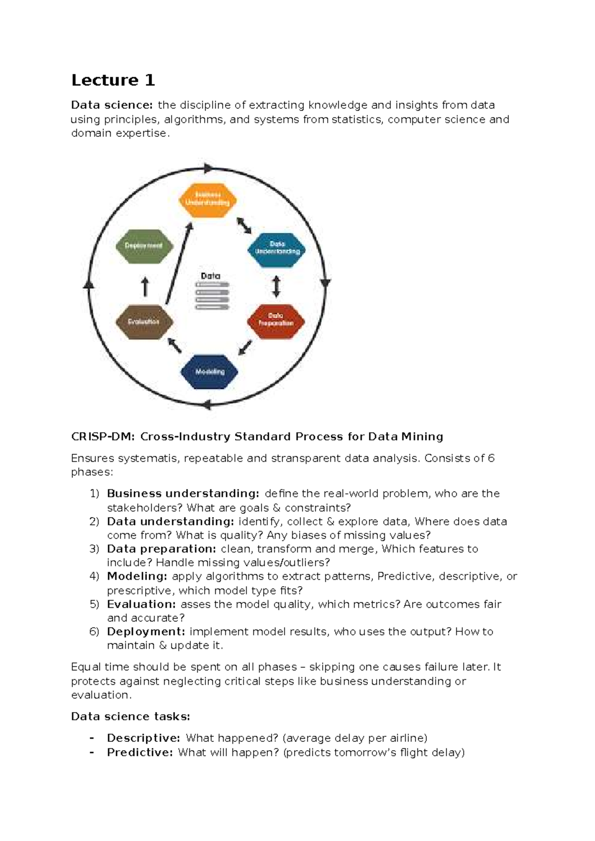 Lecture Notes: IDS 101 - Data Science Fundamentals and Techniques ...