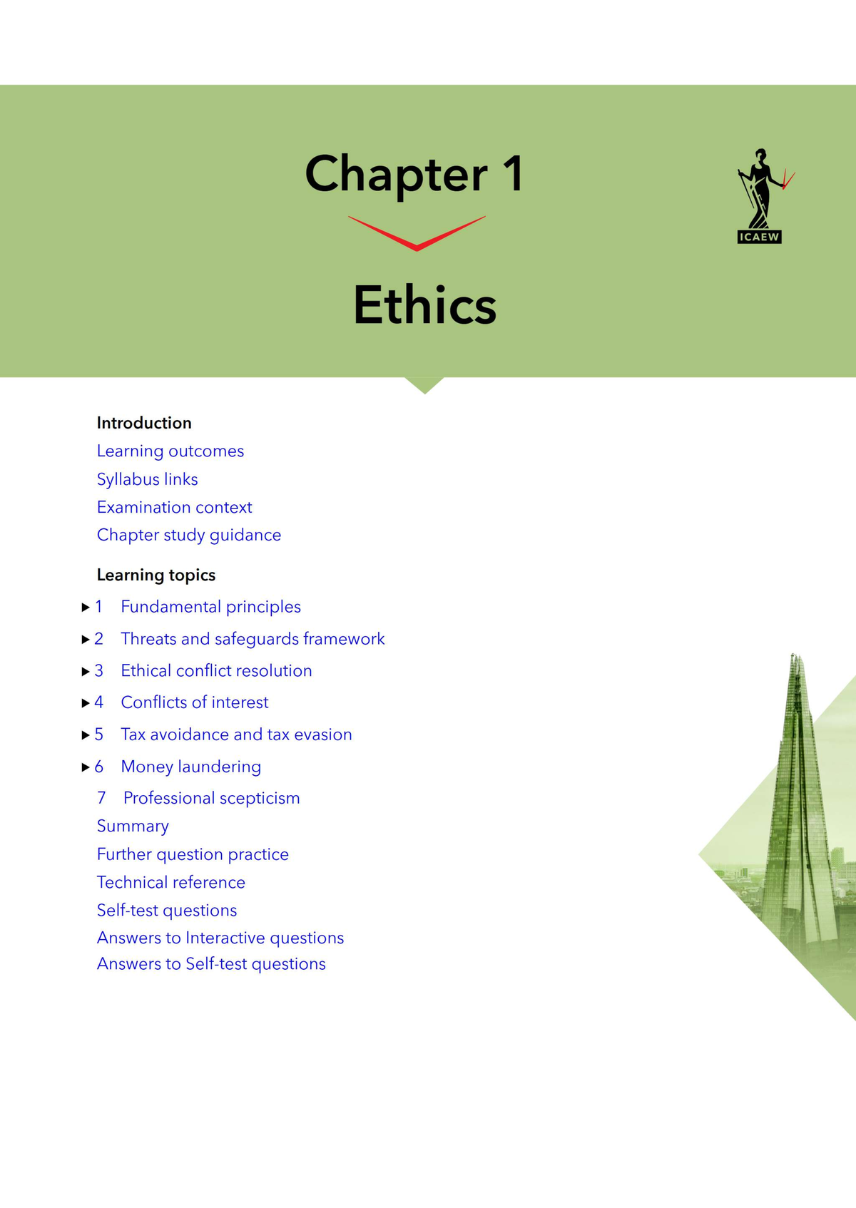 ICAEW Ethics Chapter 1: Fundamental Principles & Conflicts of Interest ...