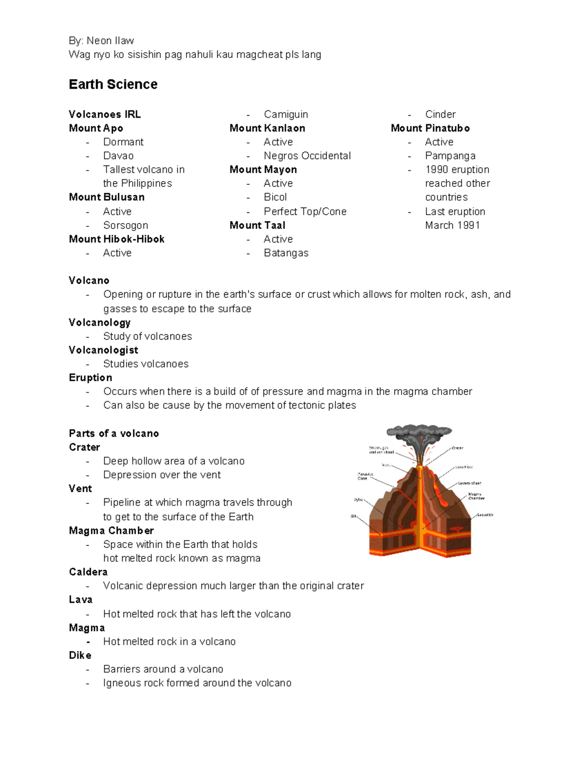 Earth Sciences 10 - Focuses on the different types of volcanoes and ...