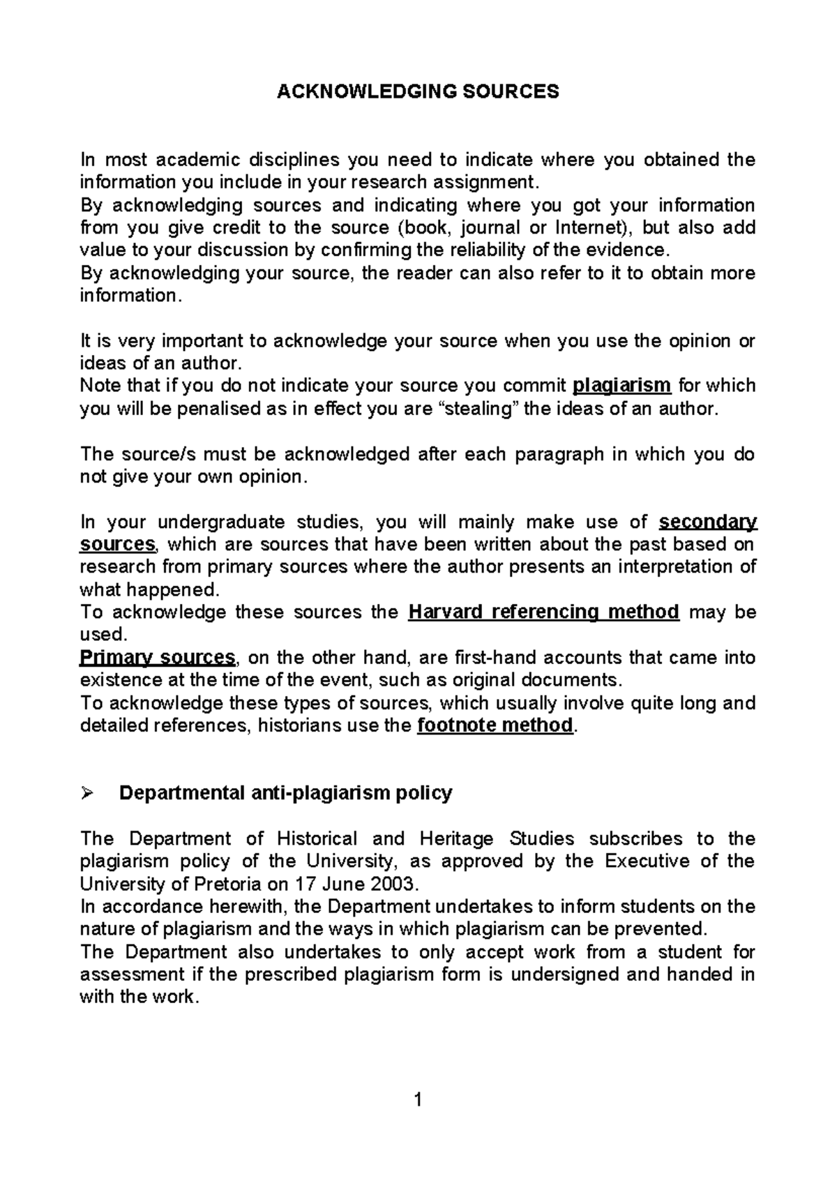 Acknowledging Sources: Understanding Plagiarism & Referencing Methods ...