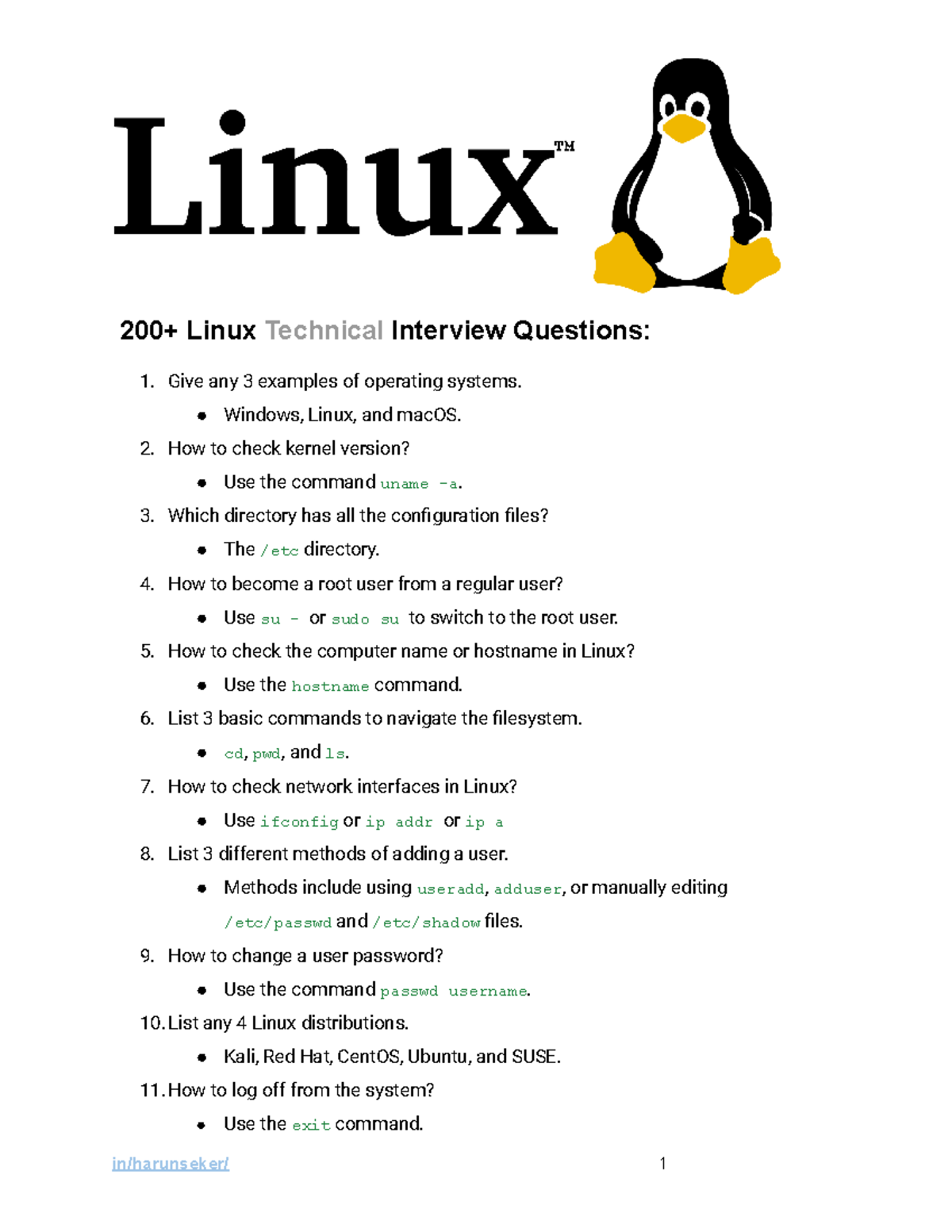 200 Linux Technical Interview Questions 1723514688 - 200+ Linux ...