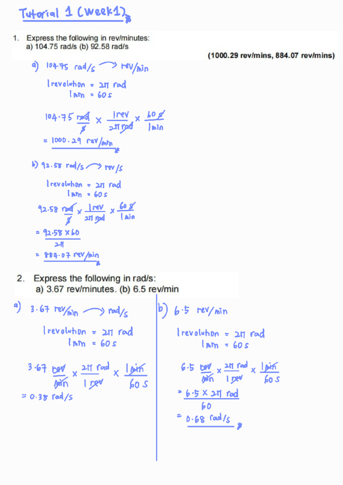Solution Week 1 Tutorial PHY210 Chapter 1 Problems and Solutions - Studocu