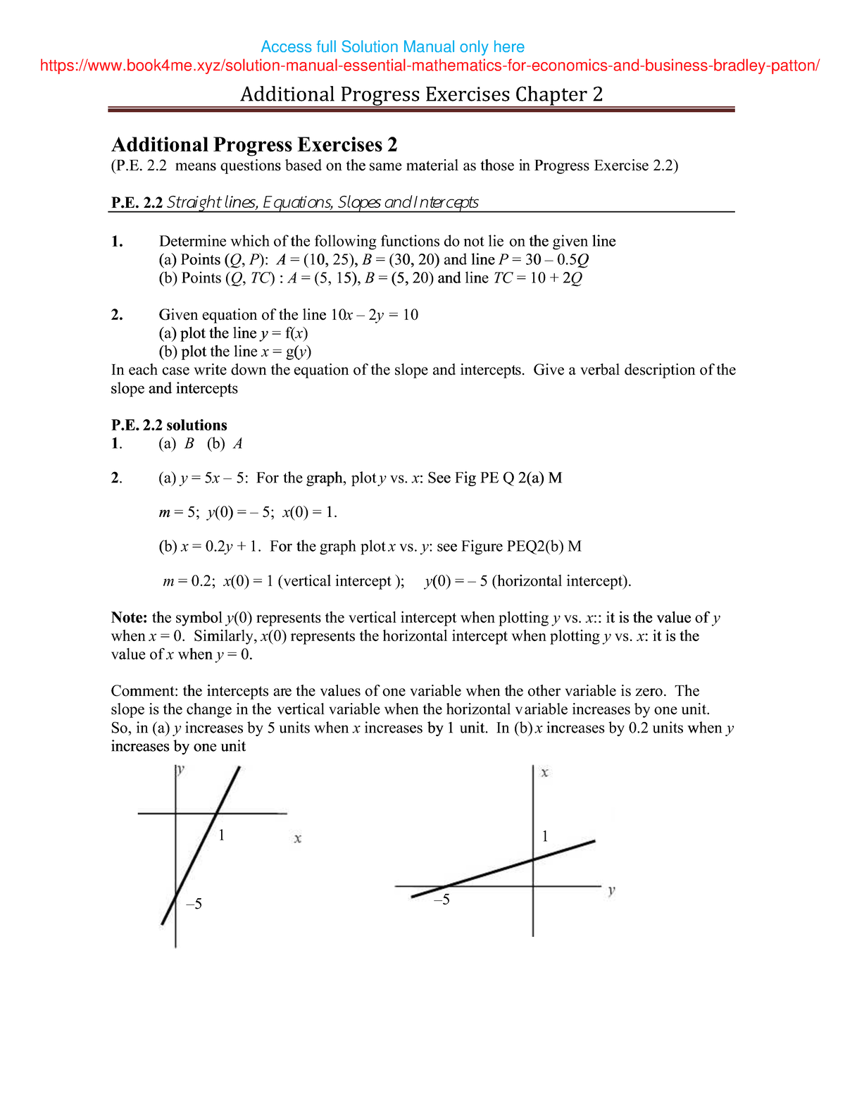Additional Progress Exercises Solutions for Chapter 2 (ECO 101) - Studocu