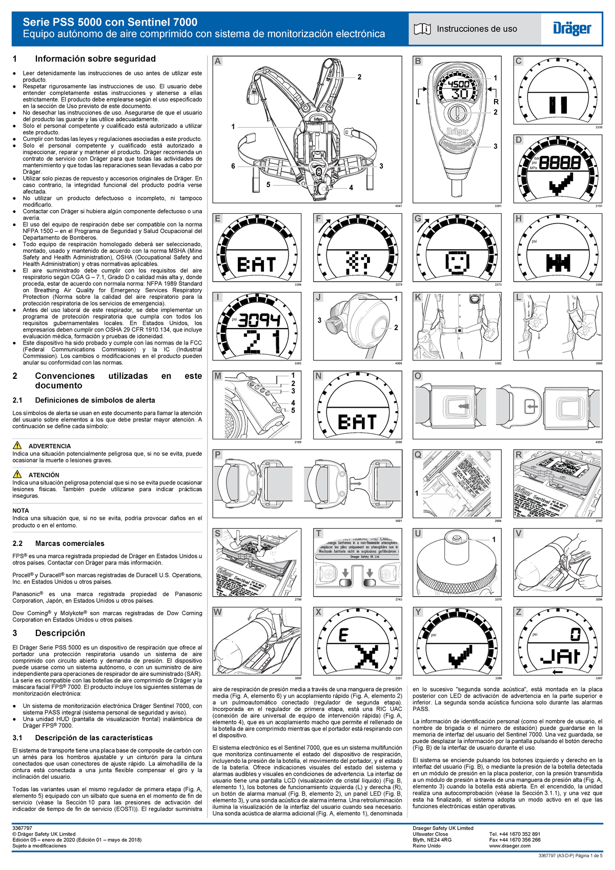 Instrucciones de Uso del PSS 5000 con Sentinel 7000 - IFU 3367797 - Studocu