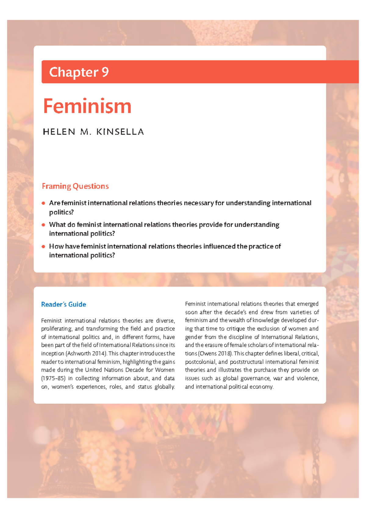 Chapter 9: Feminism in International Relations - Theories and Impacts ...