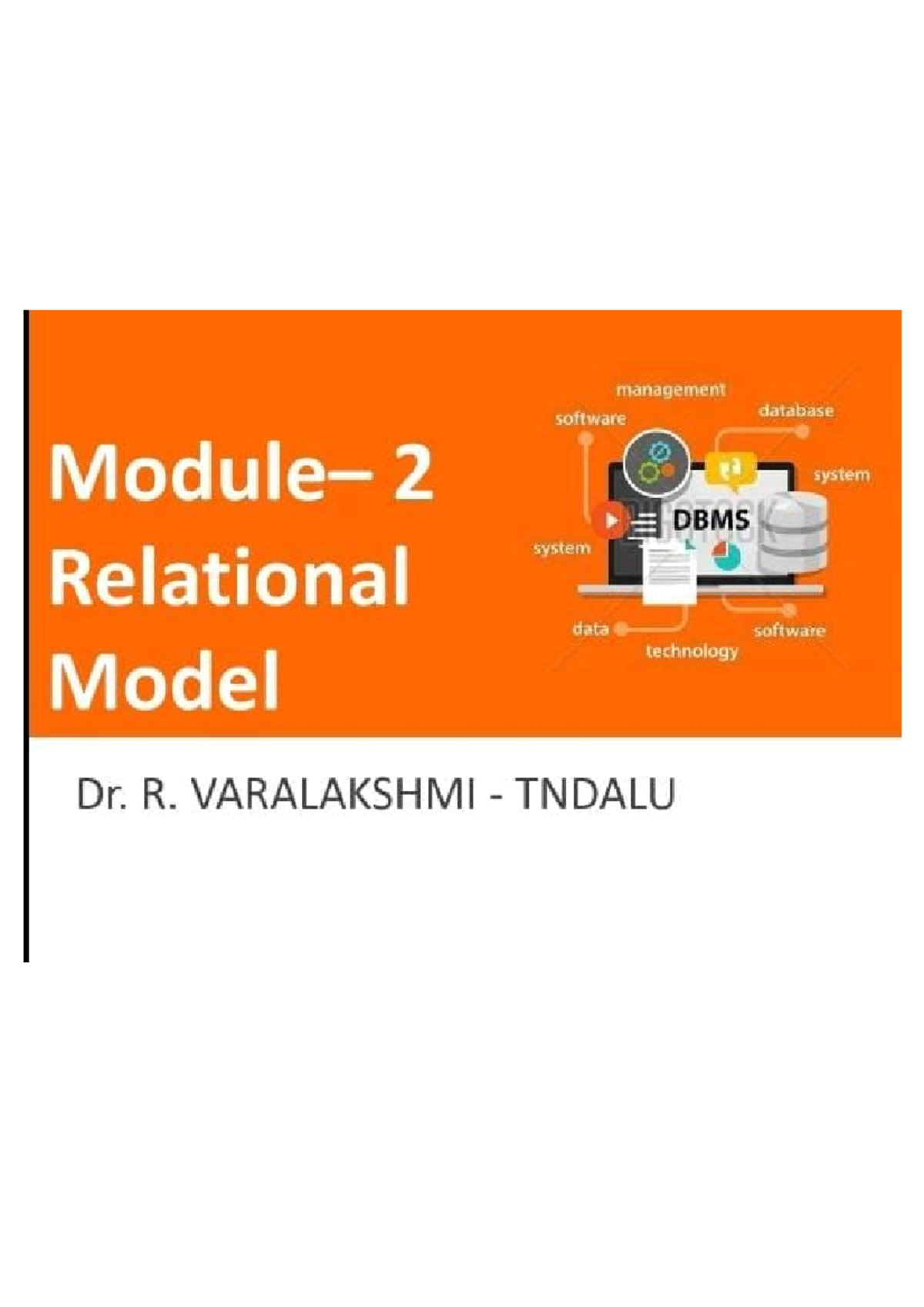 RDBMS Module 2: Relational Model Concepts and Key Definitions - Studocu
