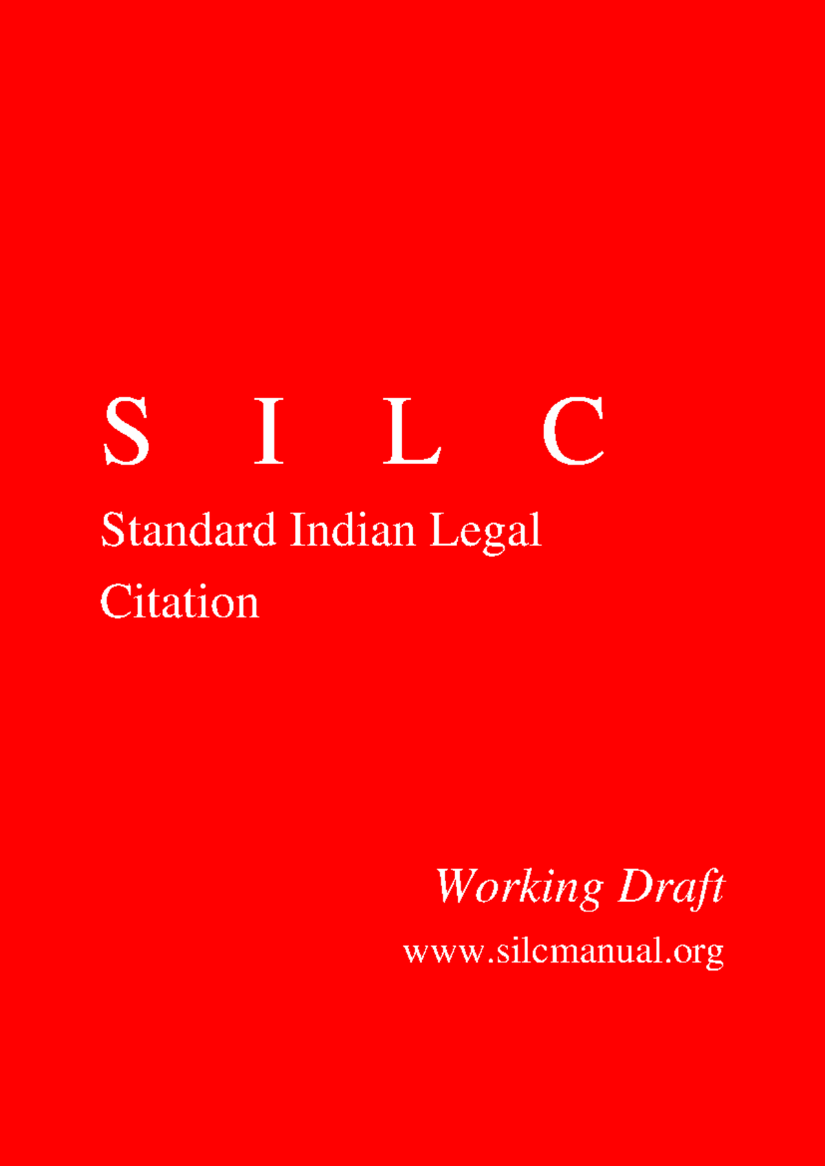 SILC Format Course Work: Working Draft on Legal Citation Standards ...