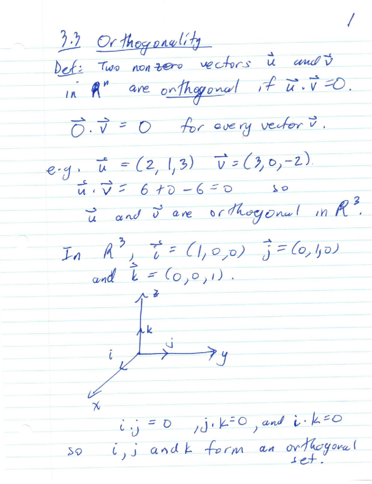 Orthogonality Concepts and Applications - Math 3.3 Notes - Studocu