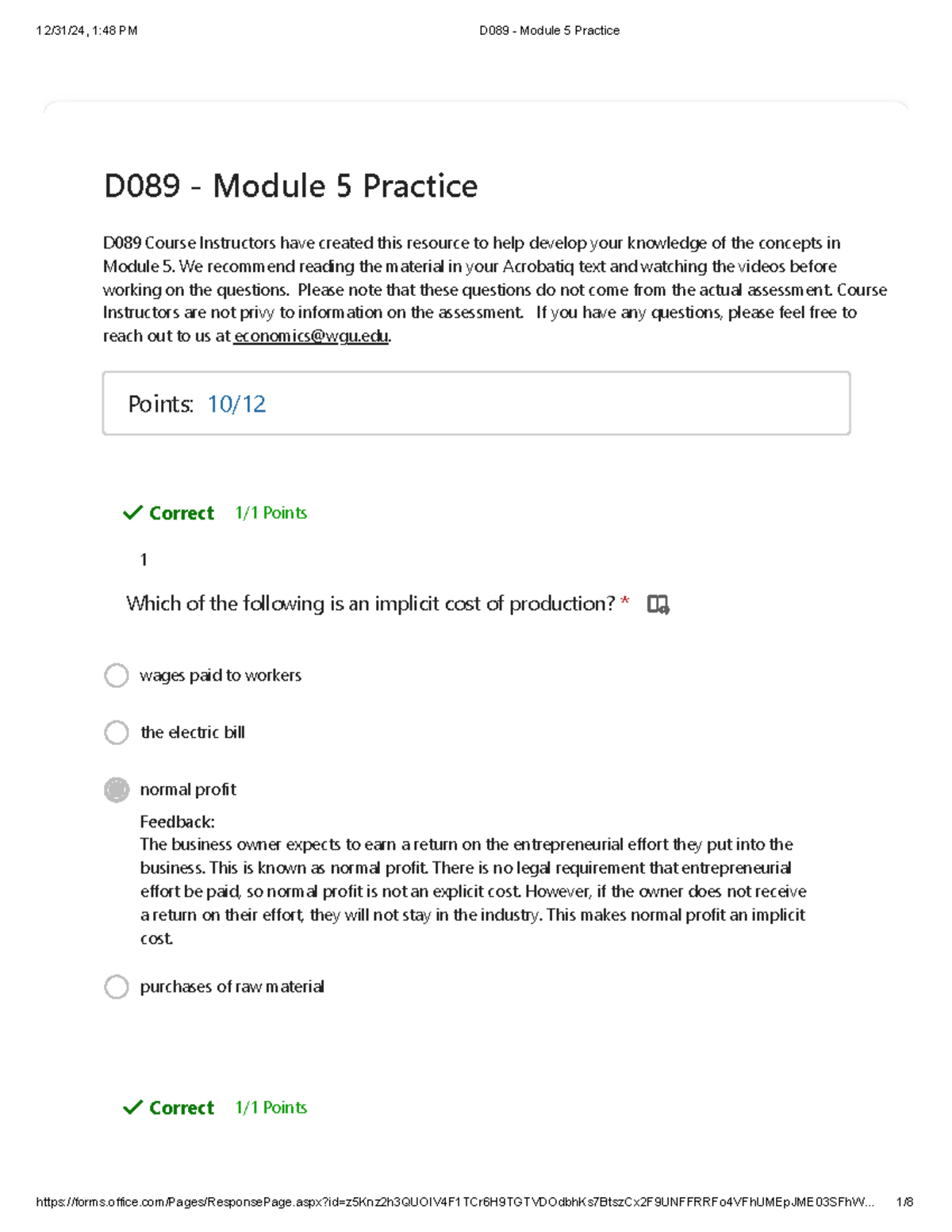 D089 - Module 5 Practice Questions & Insights for Understanding - Studocu