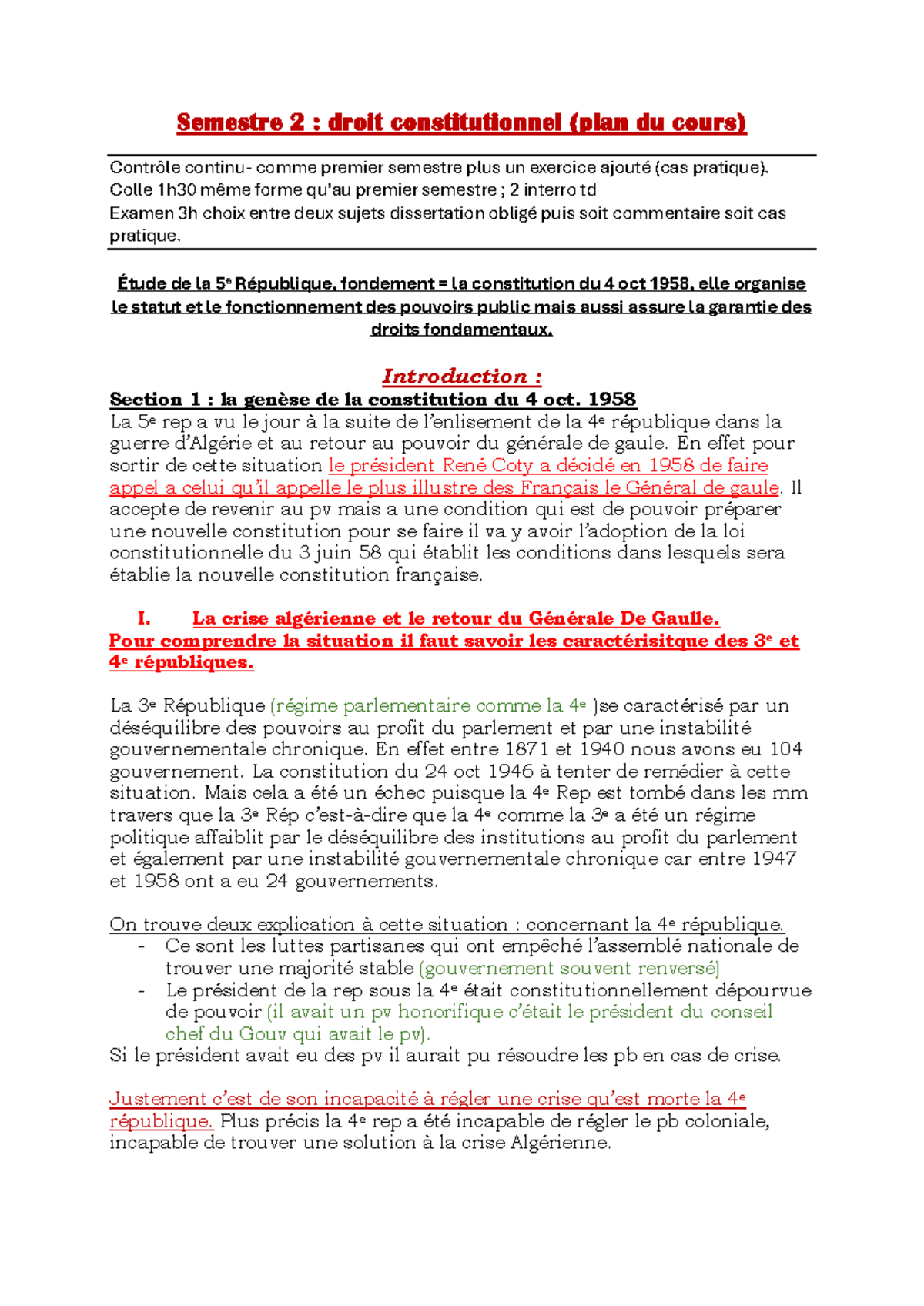 Final Exam Review Notes for Course Code ABC123 - Semestre 2 : droit ...