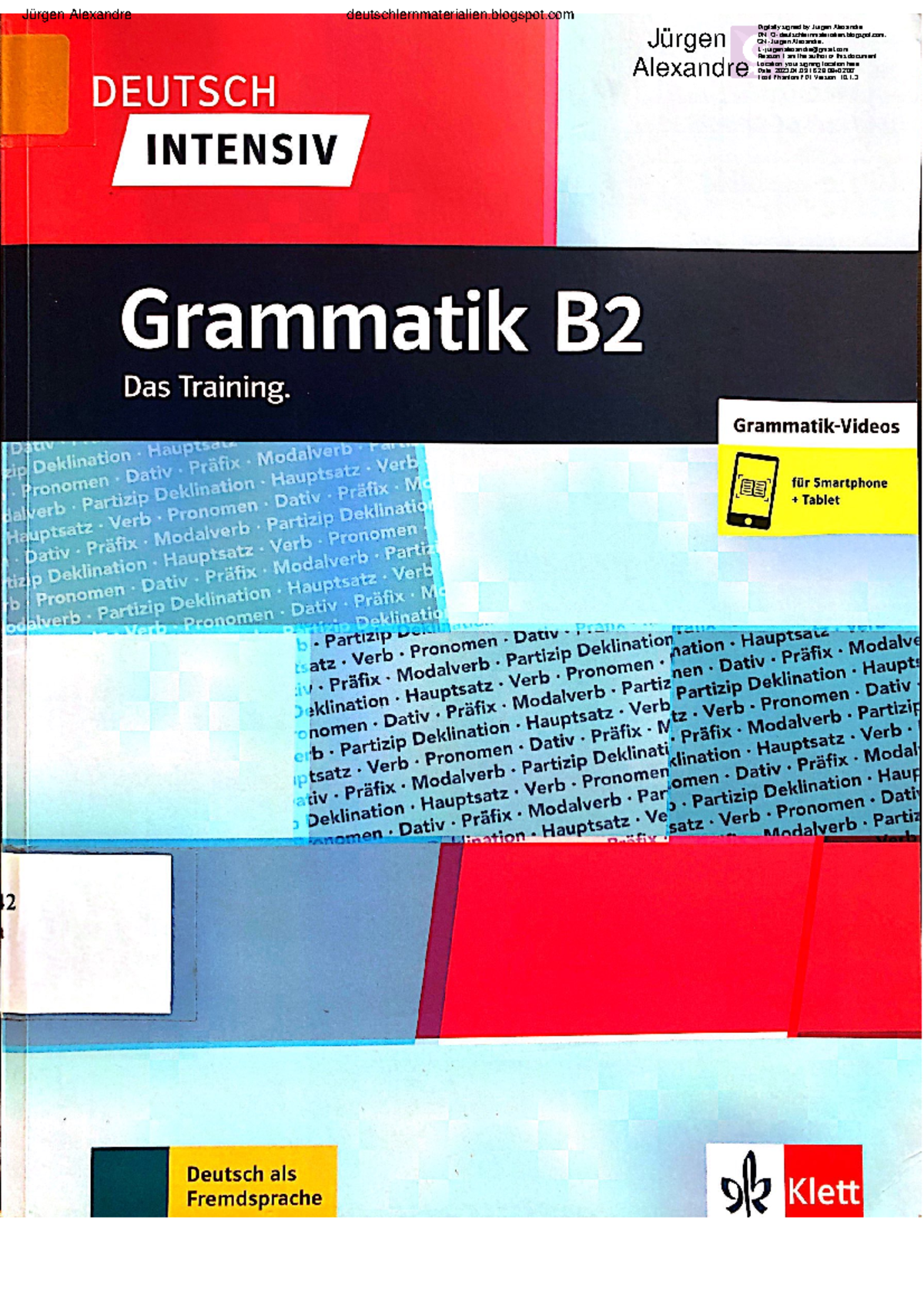 Deutsch Intensiv: Grammatik B2 Training & Übungen (2019) - Studocu