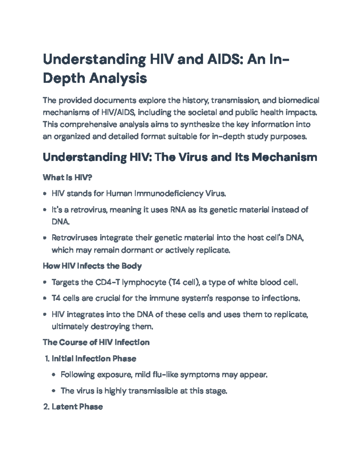 HIV & AIDS: Comprehensive Overview of Transmission & Public Health ...