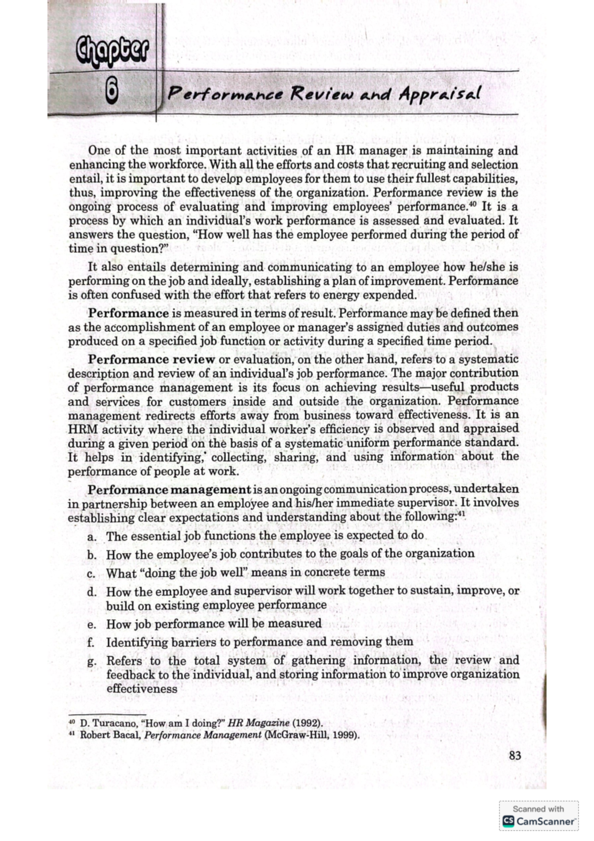 Chapter 6: Performance Review & Appraisal Overview - MGT5N - Studocu