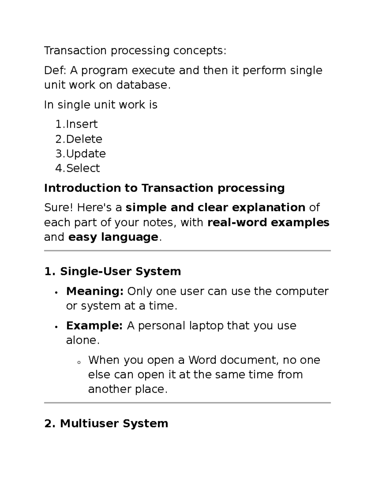 Transaction Processing Concepts: A Simple Guide to ACID & More - Studocu
