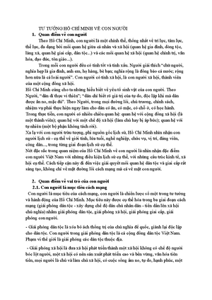 [Solved] Theo t tng H Ch Minh xy dng ch ngha x hi l qu trnh phi tun th ...