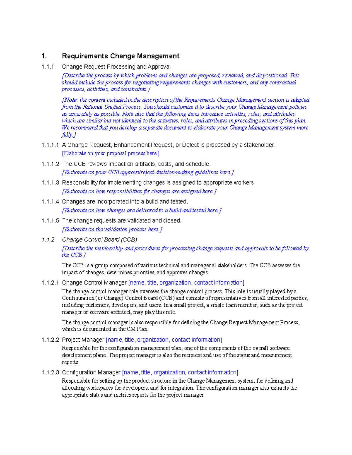 Requirements Change Management Process Overview and Guidelines - Studocu