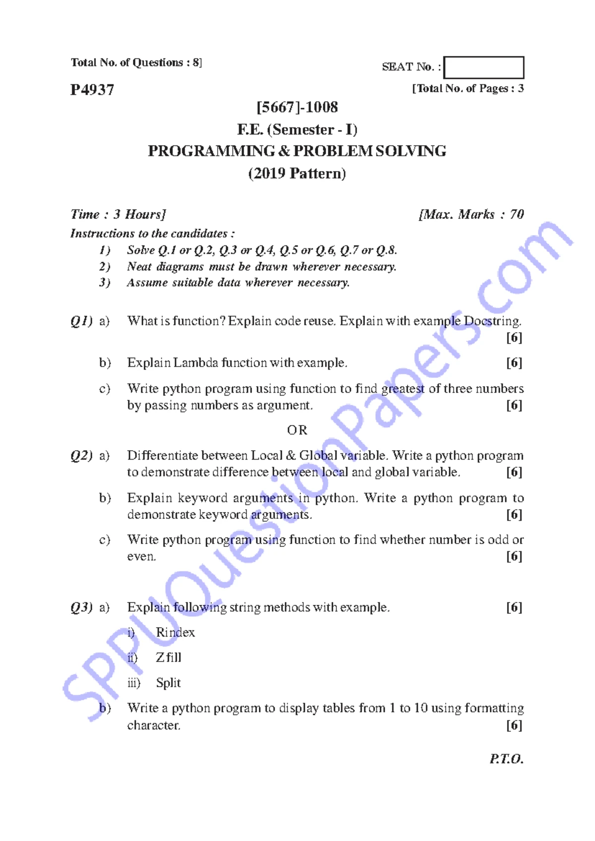 PPS 101: Important Programs with PYQs and Solutions - Studocu