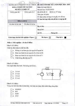 [Solved] M 07 Thit k mch khuch i CC c ghp Darlington tha mn li dng Ai ...