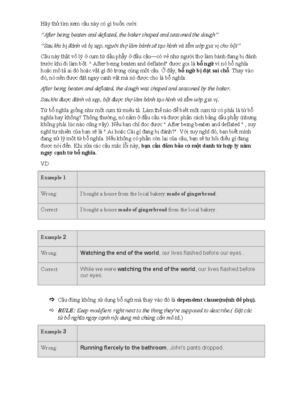 Modifier Practice Test (ENG 101) - Studocu