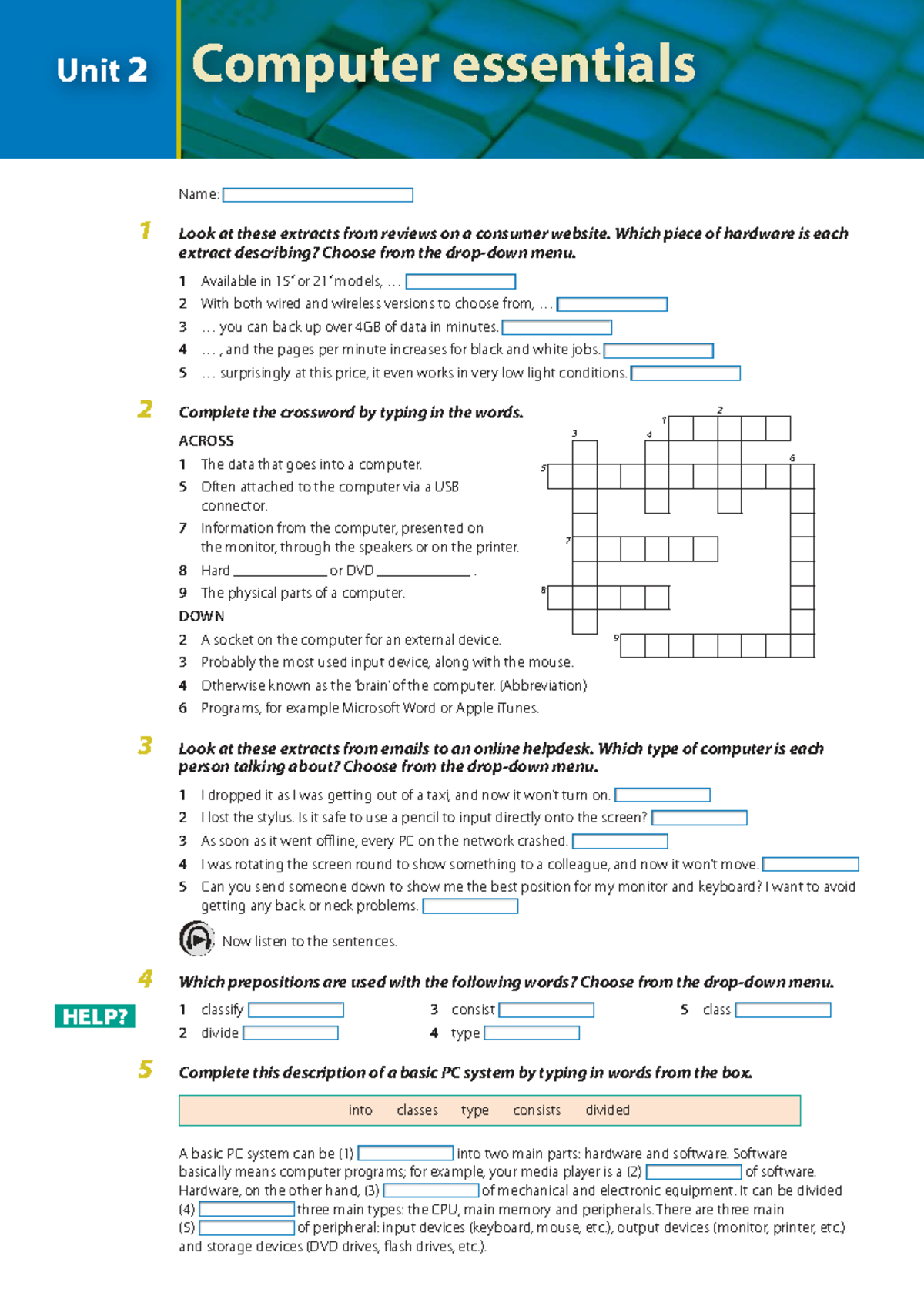 Unit 2 Workbook: Computer Essentials Review and Exercises - Studocu