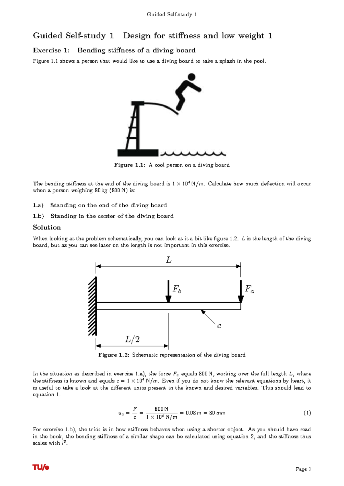 GSS1 Guided Exercise 1: Design for Stiffness & Low Weight Analysis ...