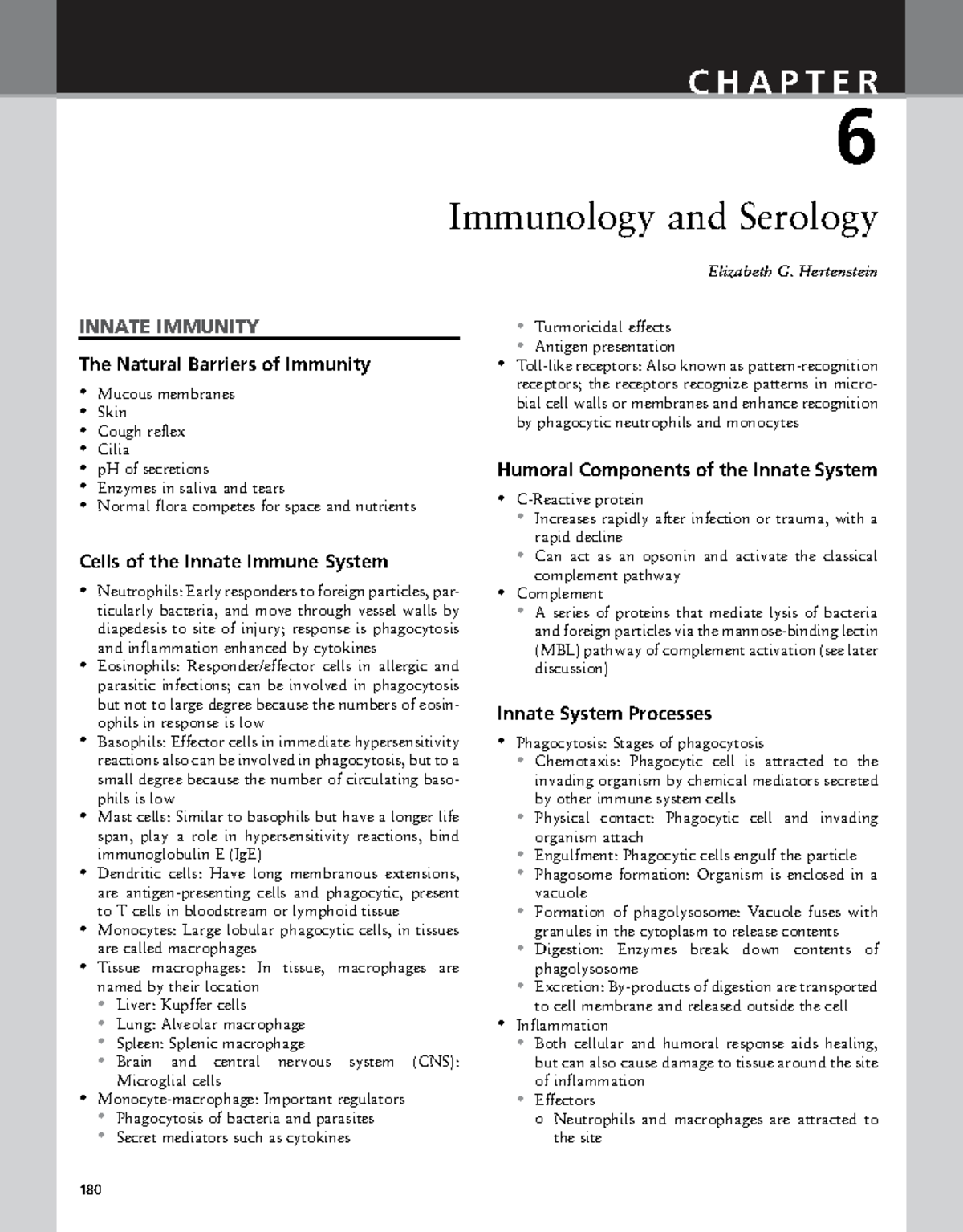 CHAPTER 6 Immunology and Serology Review Questions for Certification ...