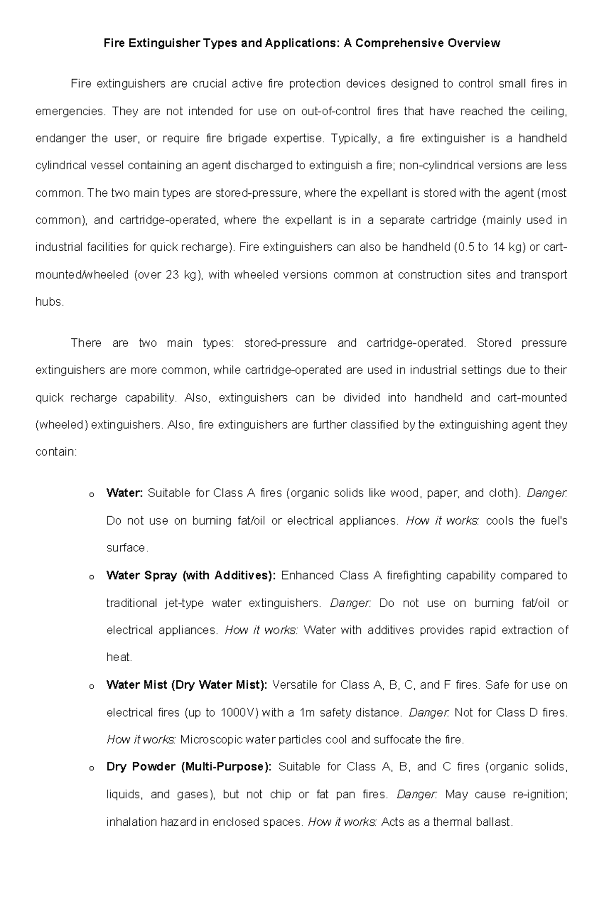 Chapter 3 - LI - .... - Fire Extinguisher Types and Applications: A ...