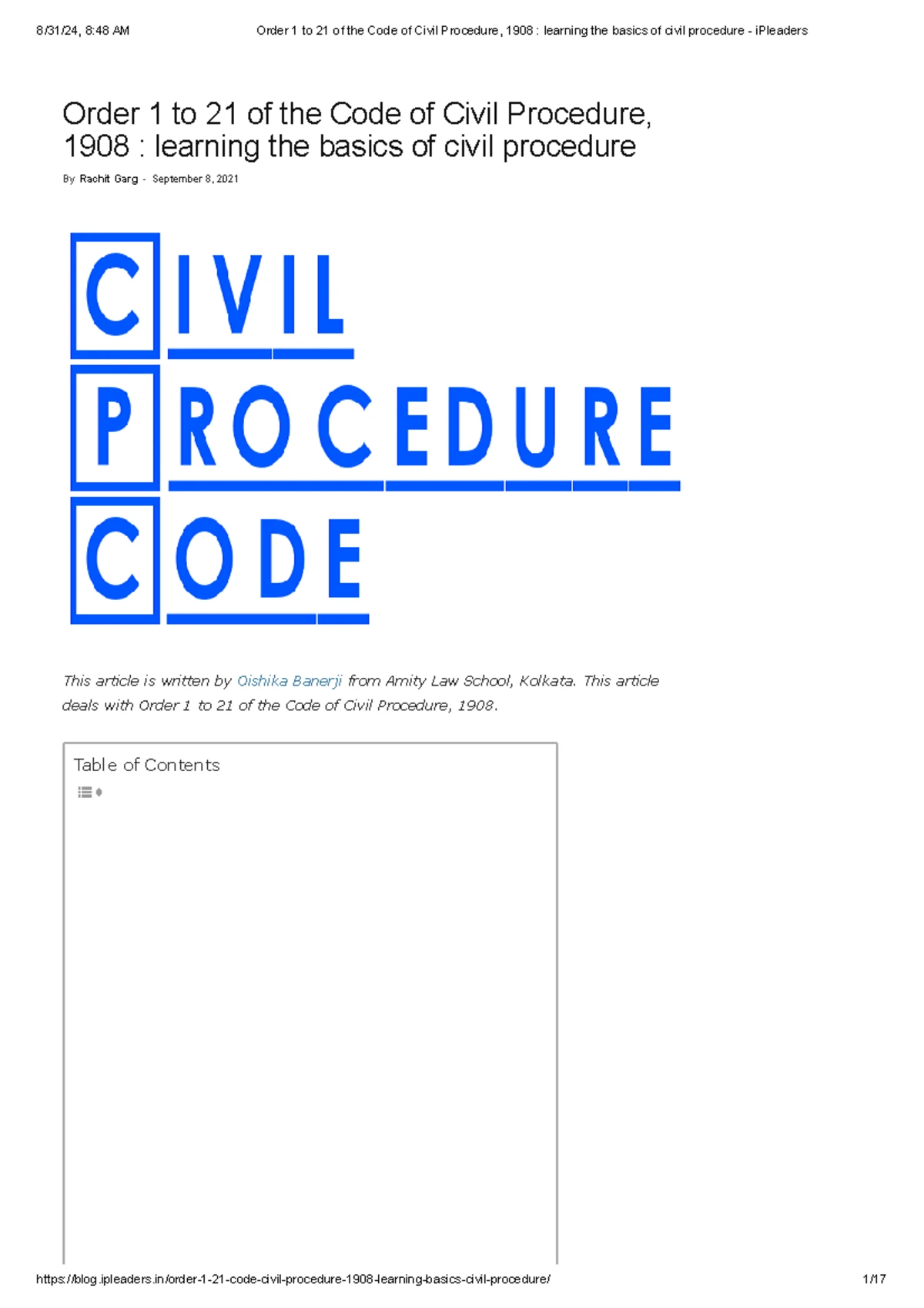 Criminal Procedure Code (CrPC) 1973: Detailed Notes & Overview 2025 ...