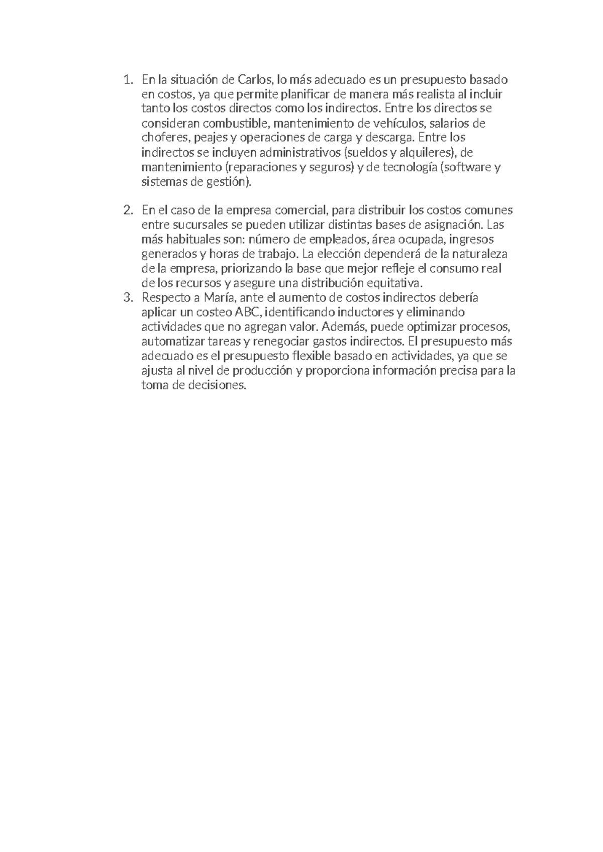Foro 3: Estrategias de Presupuesto y Costeo en Empresas - Studocu
