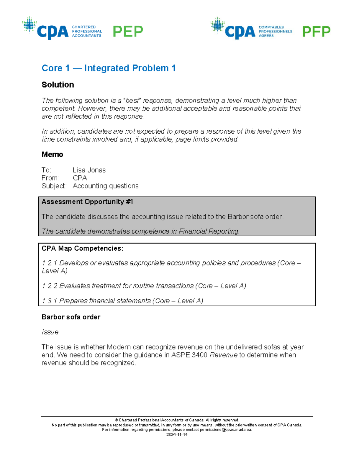 CO1-2501E-IP01: Comprehensive Solution for Integrated Problem 1 - Studocu