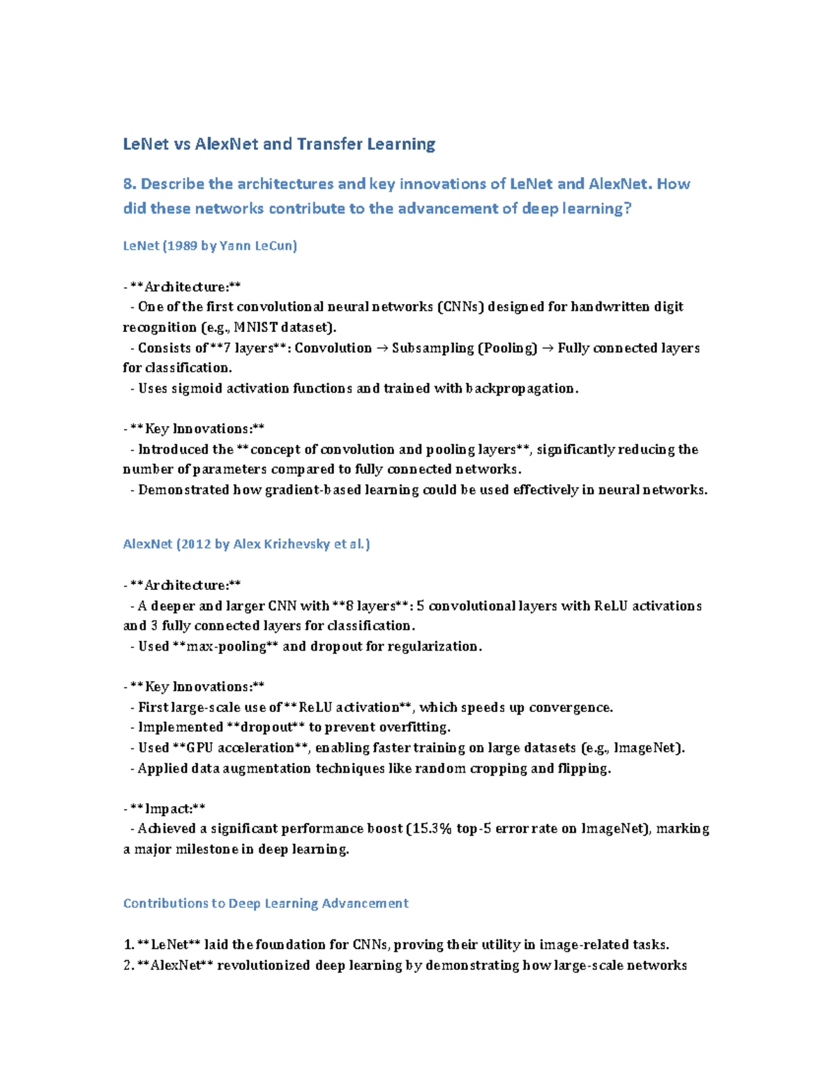 Deep Learning VTU Exam Prep - Deep Learning and Machine Learning - VTU ...