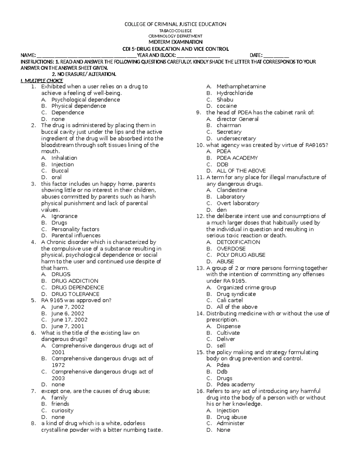 Visual Arts Class - Week 1 Detailed Lesson Plan (PK, G2, G) - Studocu