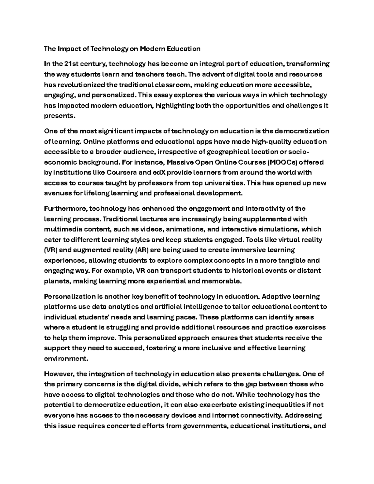 Technology and modern education - The Impact of Technology on Modern ...