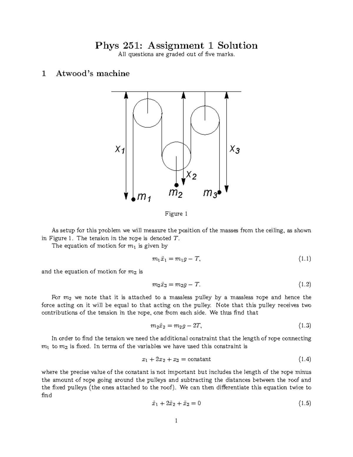 PHYS 251 Midterm Exam 2022 Solutions and Analysis - Studocu
