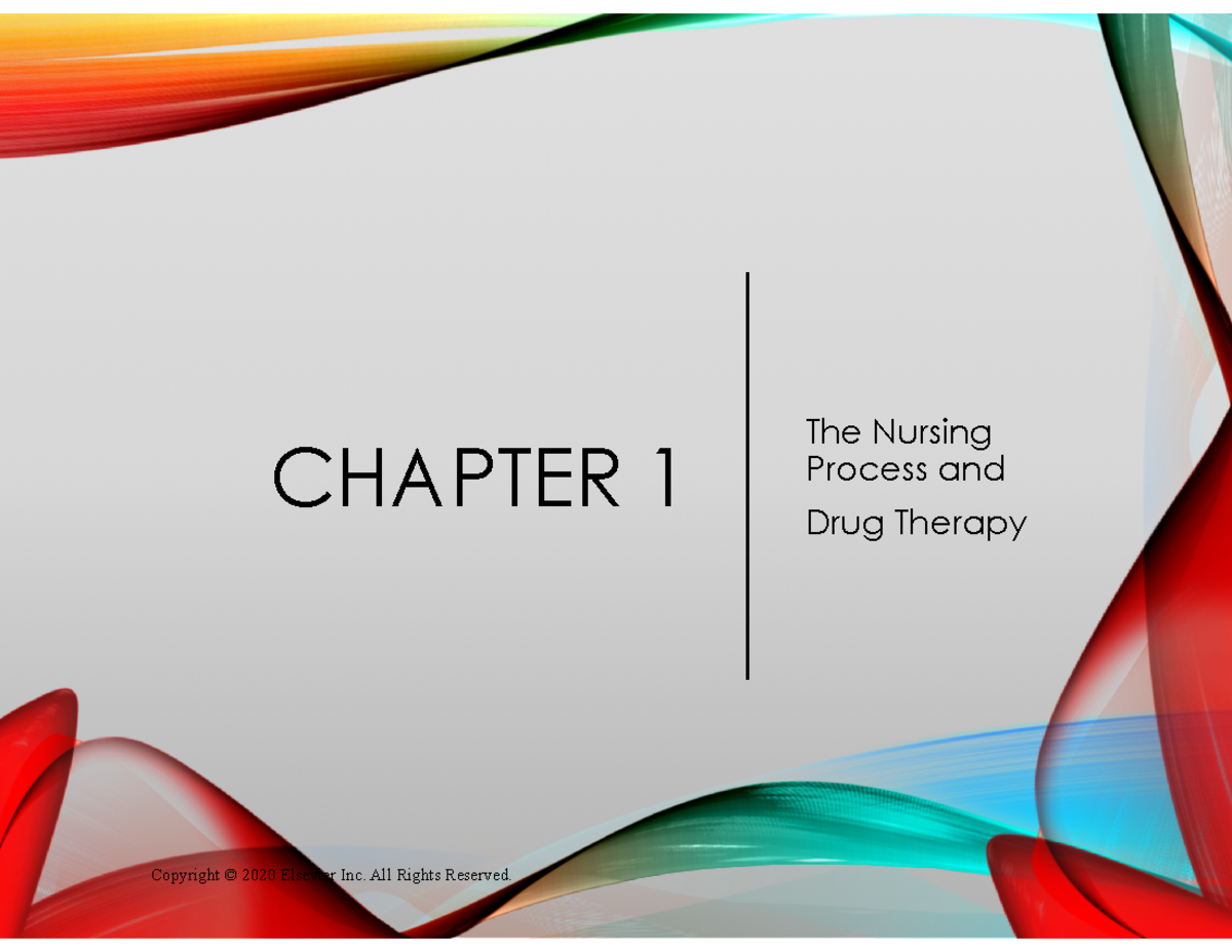 Nursing Process and Drug Therapy Overview - Ch 1 (PHARM_Class-1 ...