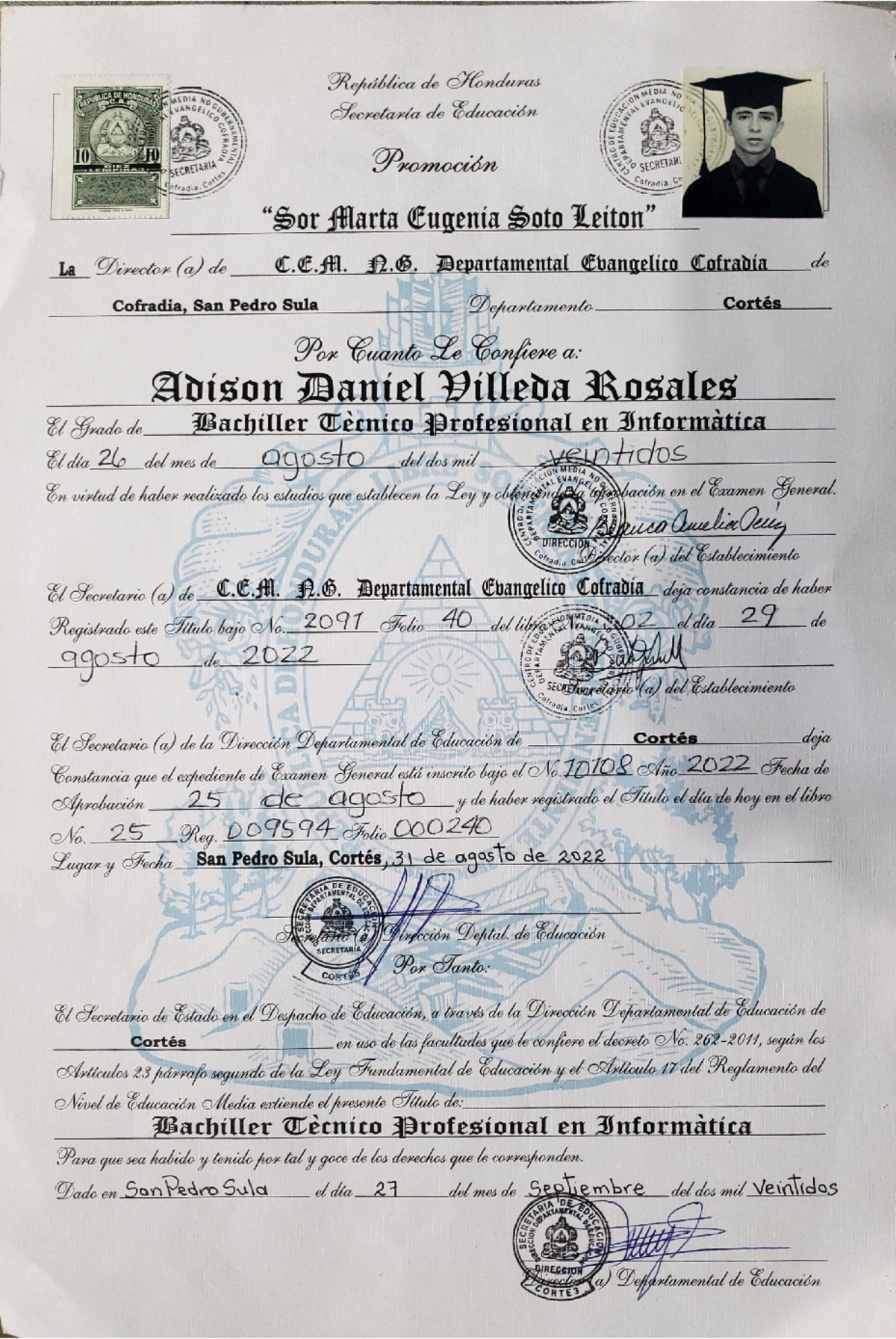 Coso de adizon - dffd - Republica de Honduras MEDIA NO MEDIA NO ...