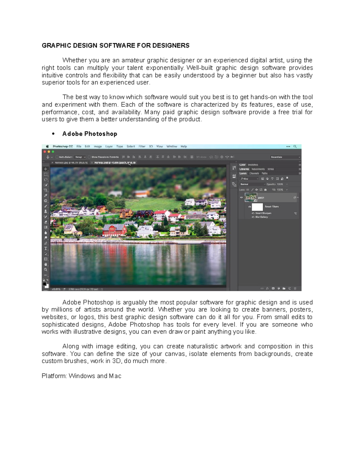 Chapter 2 - Essential Graphic Design Software for Designers - Studocu