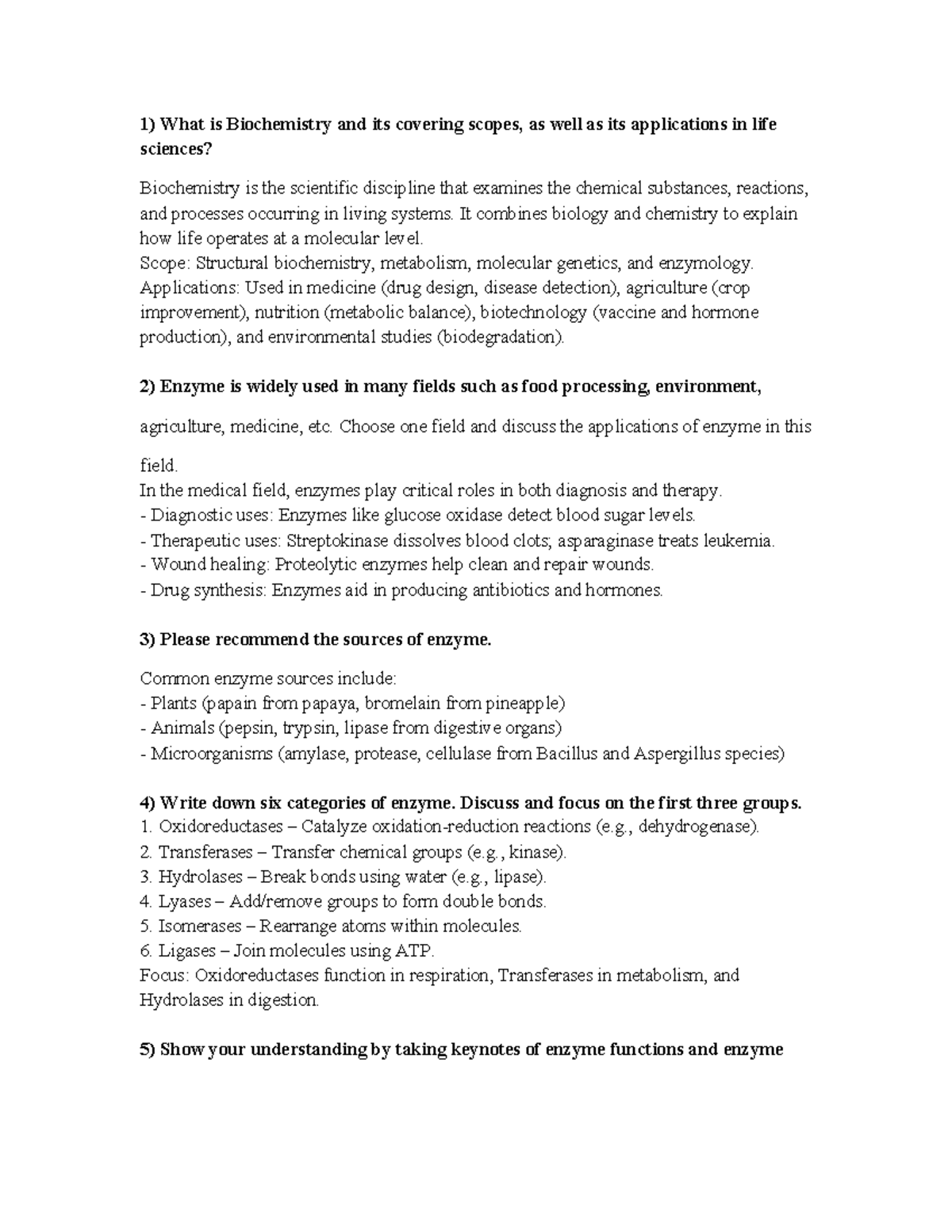Biochem 101: Enzyme Functions, Applications, and Kinetics Overview ...