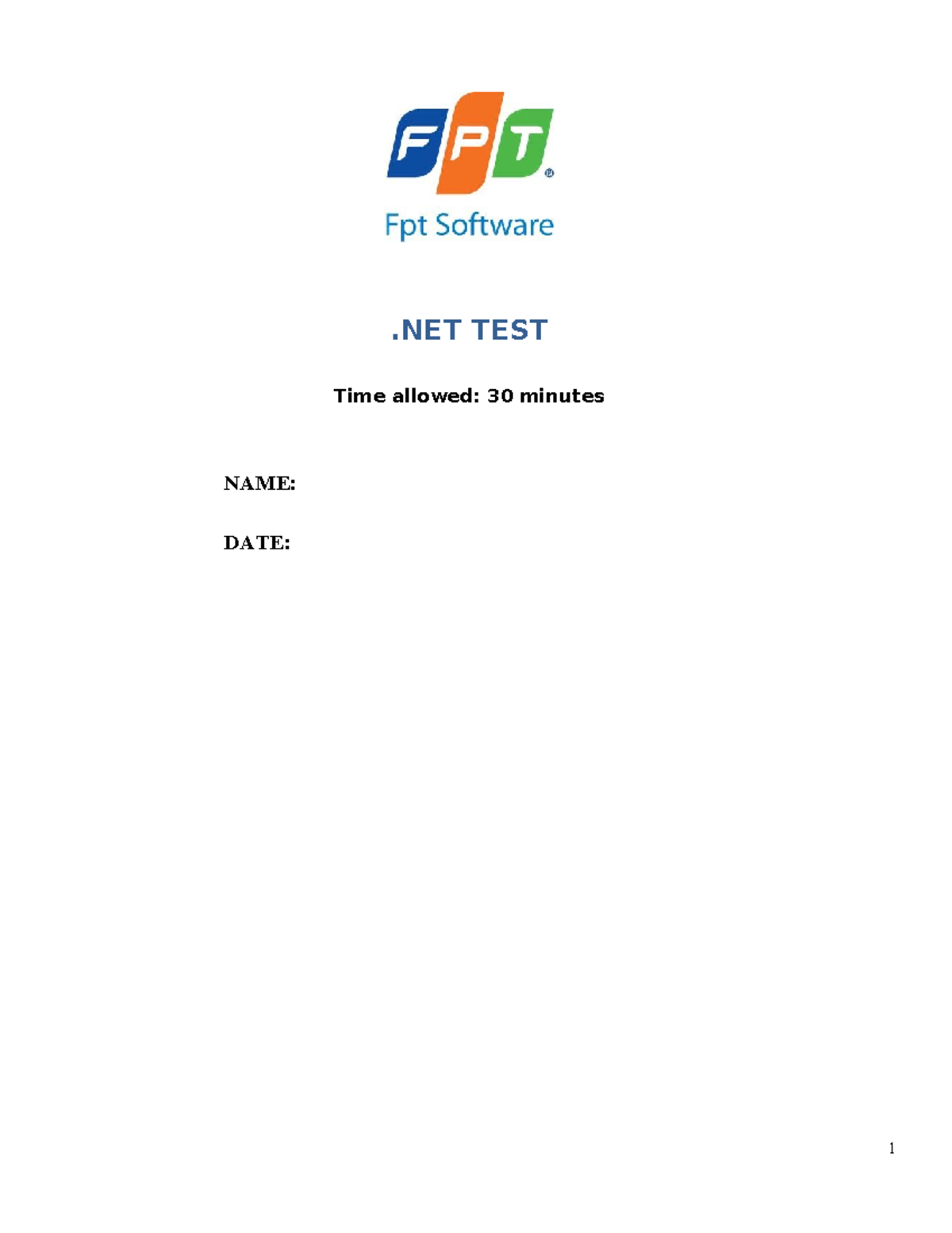 FST-101 .NET Test: Code Output & Concepts Review - Studocu