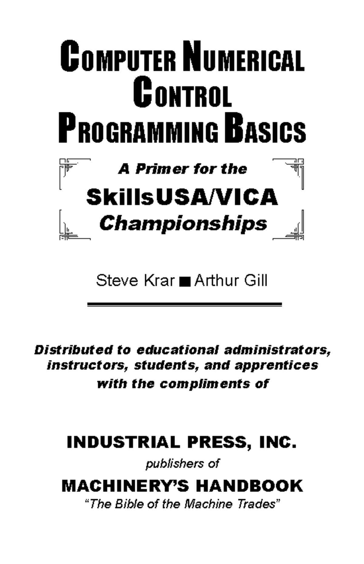 CNC Computer Numerical Control Programmig Basics - COMPUTER NUMERICAL ...