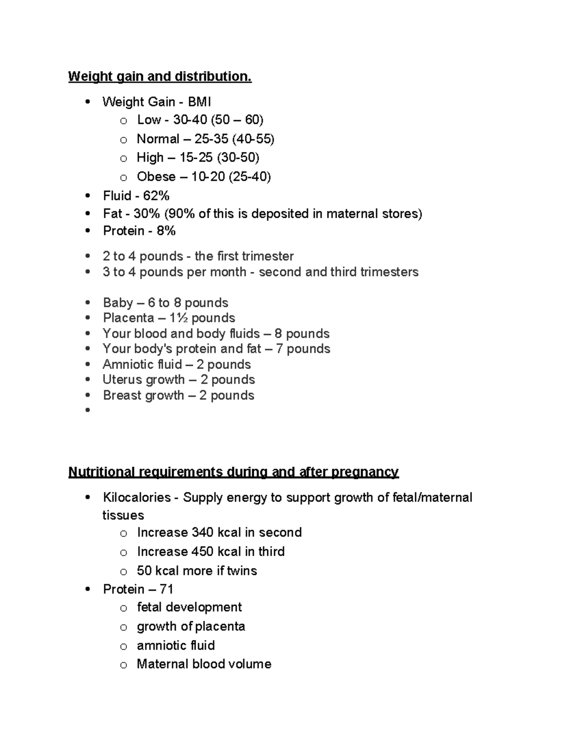 NUTRITIONAL REQUIREMENTS OF PREGNANCY AND LACTATION visual data 4