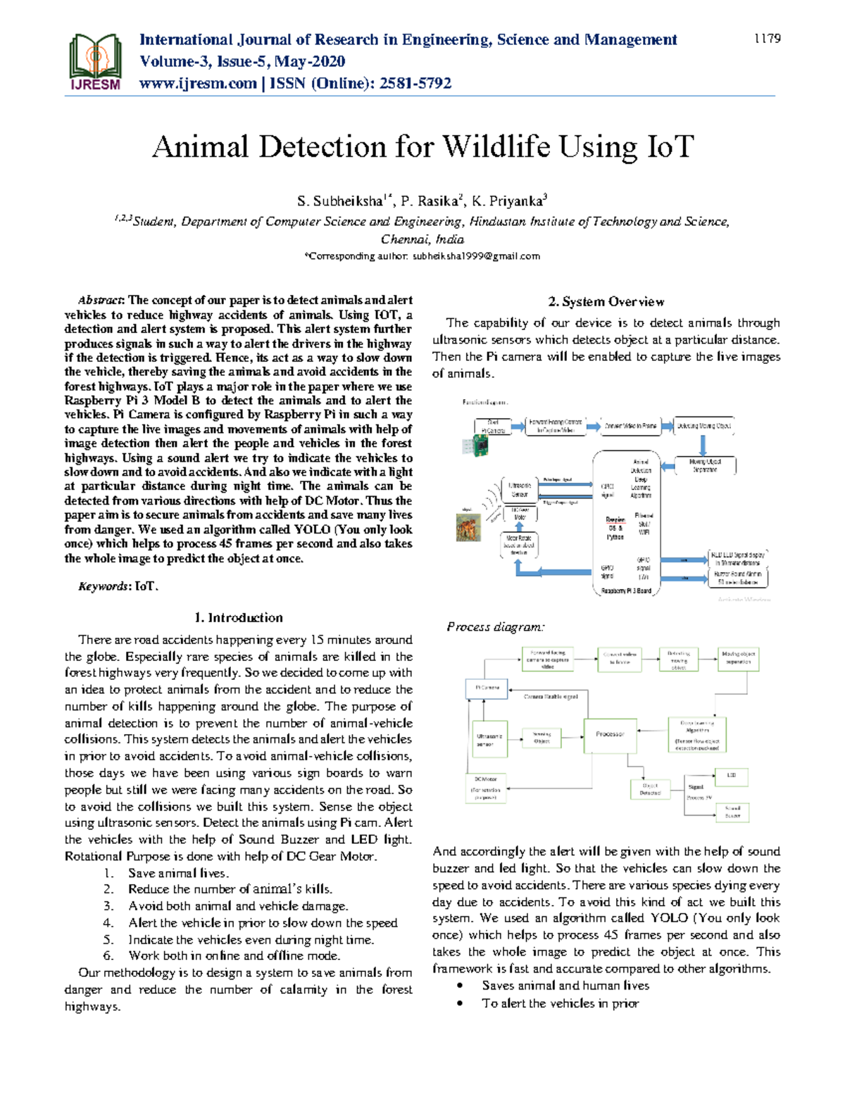 IoT-Based Animal Detection System for Highway Safety Management - Studocu