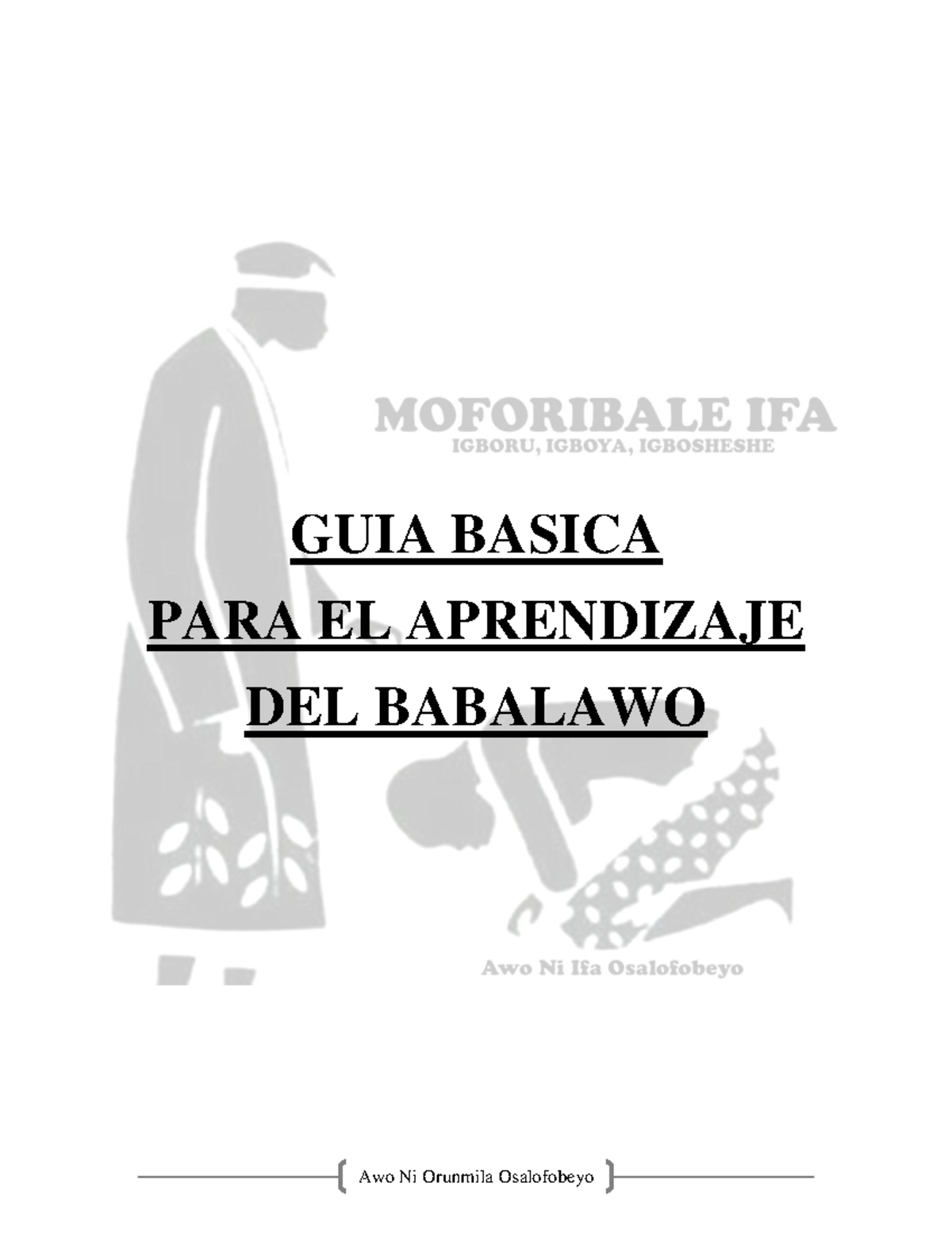 Guía Básica para el Aprendizaje del Babalawo - 454987943 PDF - Document Preview